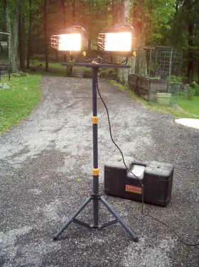 83986 Craftsman Portable 1200 Watt Twin Head Work Light With Case Model In Guc