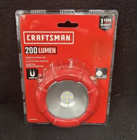 Cmst98187 Craftsman 885911695510 Red Battery Powered Led Magnetic Puck Light 1 Pk New
