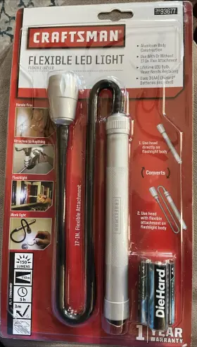 93677 Craftsman 17 Inch Led Flexible Neck Shaft Snake Work Light Style Aluminum New