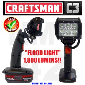 Nmg42 Craftsman C3 19.2v Custom Flood Light Worklight Flashlight 19.2 Volt Rare New