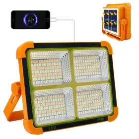 Olwl-100 Createstar Solar Portable Camping Light With Stand 100w 12000mah Battery Rech