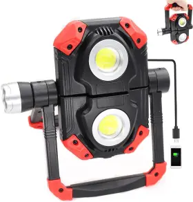 Cs319 313046091018 2500 Lumen Led Work Light Rechargeable Folding Portable Flood With Magnet