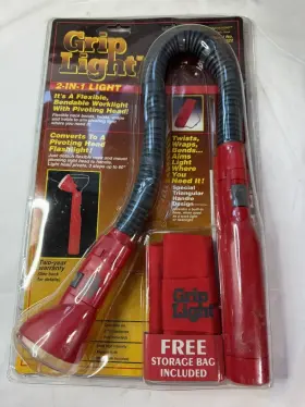 93022 Current Innovations - Grip Light New Sealed Flexible 2 In 1 Bendable Flashlight Battery Oper