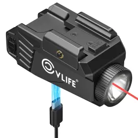 Sw-13 Cvlife 600 Lumens Pistol Light Laser Combo - Rechargeable Slide Rail Gun Ligh