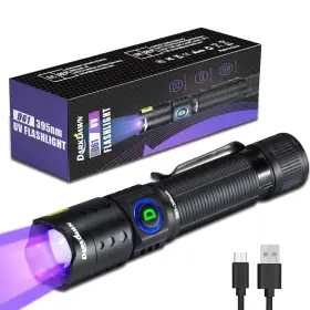 B0cghwxvrt Darkdawn Uv Flashlight 395nm Black Light Mini Usb Rechargeable Ultraviolet Led