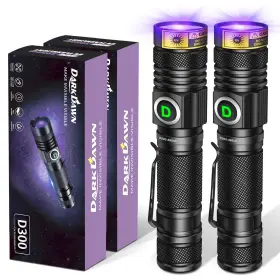 D300-395nm Darkdawn Uv Flashlight 395nm Black Light Usb Rechargeable Ultraviolet Led Bla