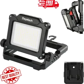 0987654356 Dayatech Cordless Led Work Light Compatible With Dewalt And Milwaukee 18-20v Battery
