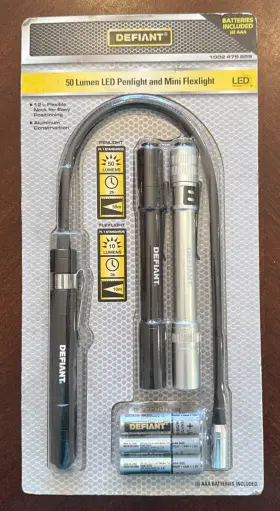 Defiant 820909998136 Brand 50 Lumen Led Penlight And Mini Flexlight