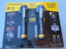 Dl-emt-001 Defy Limits Kc 2pk Auto Emergency Tool Light 7-in-1 1000 Lumen Rechargeable