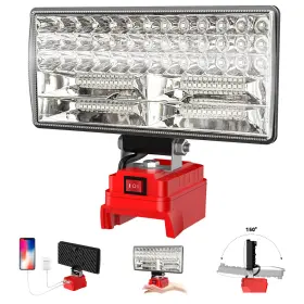 5400 Demima 787502539138 Milwaukee M18 Led Work Light - 8 Inch Adjustable Floodlight 90w Lumens Usb