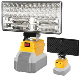 Demima 787502539237 8 Inch Cordless Led Work Light For Dewalt 20v Max Battery Two Levels Adjustable