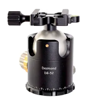 Dac-x1 Desmond Photographic Db-52 52mm Ball Head Arca Compatible W Pan Lock And Clamp For Tr