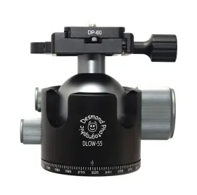 Dlow-55m Desmond Photographic 55mm Low Profile Ball Head W Dual Clamp Compatible With Manf