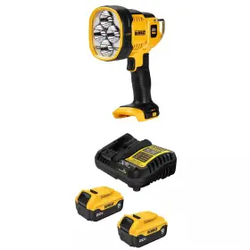 Dewalt 313102938905 20-volt Max Lithium-ion Cordless Led Jobsite Spotlight With 2 5.0 Ah Batteries