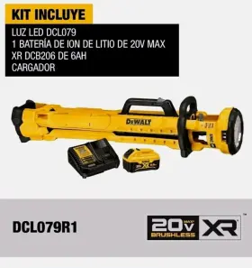Dcl079b Dewalt 20v Max Cordless 3000 Lumens Led Tripod Light With Charger 1 Batt