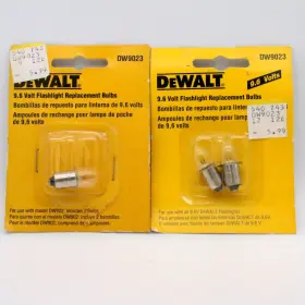Dw9023 Dewalt 3 New Original - 9.6 Volt Flashlight Replacement Bulbs