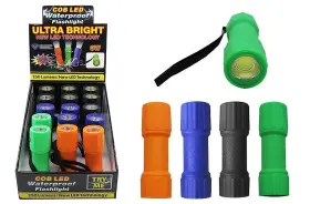 08-1713 Diamond Visions Cob Led Waterproof Flashlight In Assorted Colors 1
