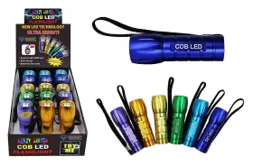 08-1738 Diamond Visions Crazy Colors Cob Led Flashlight In Assorted 1
