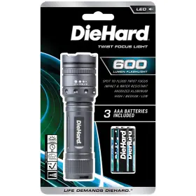 Die416121 Diehard 600 Lumen Twist Focus Flashlight