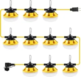 Csl-716-a Dongguan Haoyang Lighting Co. Ltd 100ft Led Construction String Lights 10 Bulbs 10000lm Industrial 2 Prong