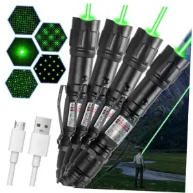 Gls004 Dongguanshirunyiyesujiaomujuyouxiangongsi Packs Green Light Flashlight Rechargeable Long Range Adjustable Focus 4