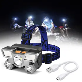 Hw8010059bk Donwell 1000lm Led Headlamp Rechargeable Usb Headlight Head Torch Flashlight Waterproof
