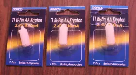 Pn41-1672 Dorcy 41672 New 3 Packs 6 Bulbs Lot T1 Bi-pin Aa Krypton 2.4 V 430 Ma