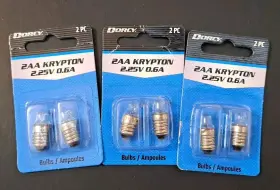 41-1664 Dorcy International 2aa Krypton 2.25v Kpr222 Bulb #41-1664 Lot Of 3 Packs