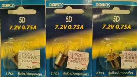 Kpr118 Dorcy 6x 7.2v 5d .75a Krypton Flashlight Miniature Lamp Cell Lot Of 6 New