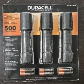 Duracell 1193814 Durabeam Ultra 500 Lumens Led Flashlights 3-pack Weather Resistant