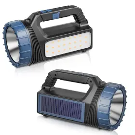 B0cmh1qc9n E-shidai Solar Flashlight 8000 Lumens Rechargeable Portable Emergency Camping Ou
