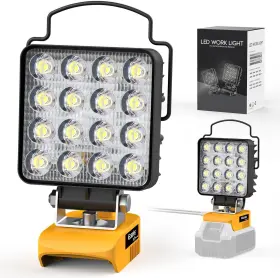Sku066950003-us-fba-5 Ecarke 20v Cordless Led Work Light For Dewalt Batteries 60w 6000lm Flashlight W
