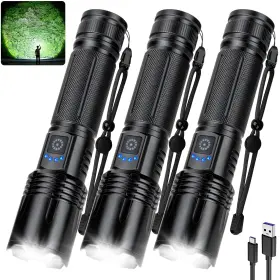 B0fd3r2nln Eclinco Rechargeable Flashlights 3 Pack - 990 000 Lumens Super Bright Led Flash
