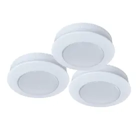 Bo1062-whg-03lf3-e Ecolight Battery-operated 3-pack Tap Pucks - 30 000 Hours Lamp Life White Puck