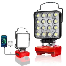 Bspba18v5in Edtran Cordless Led Flashlight For Craftsman V20 Battery 48w Work Light With Us