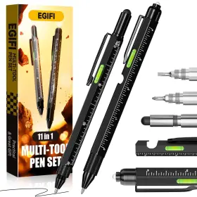 Mps2406 Egifi Gifts For Him Dad Husband 11 In 1 Multitool Pen With Led Light Ruler Lev
