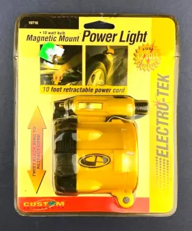 10716 Electro-tek New Elektro-tek Magnetic Mount 10w Bulb Power Light Vintage Car Auto Spotlight