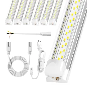 Elekico 797430054344 6 Pack 50w 4ft Led Shop Light Super Bright 7500lm 5000k V Shape 4 6pack