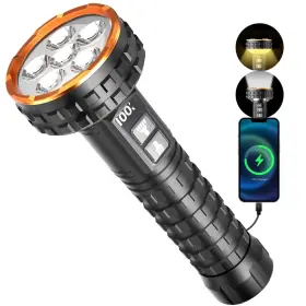 B09dkh441q Elesall Flashlight 5000 Lumen Rechargeable Led Digital Display 8