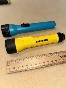 Energizer 039800120342 Eveready Flashlight Yellow/black Tested And Blue 6 Inch