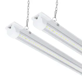 Epestoec Zm-2t42wd 2pack 4ft Led Shop Light Garage Lights 42w 5000k 6300lm White Hanging/s
