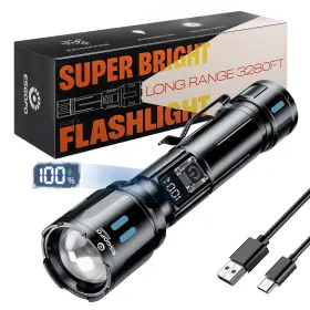 B0fgy986lw Esgofo Rechargeable Flashlights High Lumens 100000 Single Click Button Design