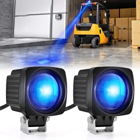 Etzone-317 Etzone 930925099312 New Square Led Forklift Safety Lights Blue Backup 10w Dc 12-1
