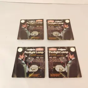 Eveready 039800064073 Penlight Lamp Bulb No. 222 For Flashlight Lot Of 4 Nos Vintage