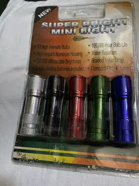 Ex-bmf105 Excalibur Super Bright Led Flashlight Set 5 Colors Aluminum Water Resistant