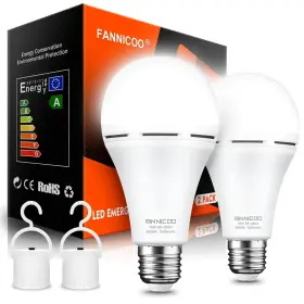Fannicoo 631851536495 Rechargeable Emergency Light Bulbs Led 1500mah Battery Backup