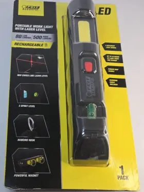 Feit Electric 017801723984 Work500lzbat 500 Lumens Portable Work Light With Laser Level New
