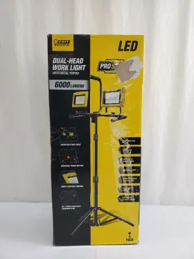 Feit Electric 017801726015 New Pro Series 6000 Lumens Led Dual Power Tripod Work Light
