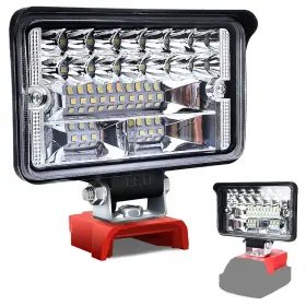 108w Fiihio 768477410936 Cordless Led Work Light For Milwaukee 18v Lithium Batteries 5400lm Adju