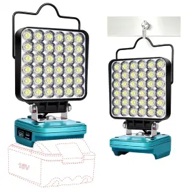 108w Fiihio 768510996540 Work Light For Makita 18v Battery 5400lm Flood Cordless Flashligh